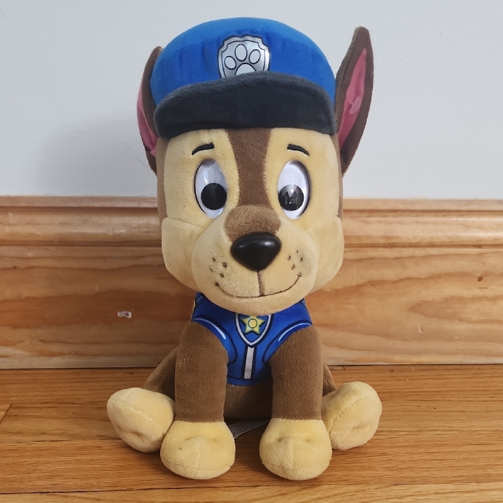 Paw Patrol Chase Plush Toy Blue and Brown